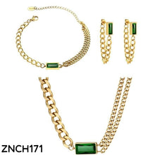 ZNCH171  Layer Necklace Set With Bracelet