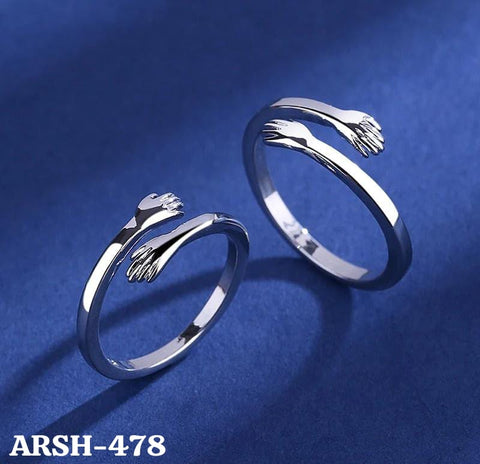 ARSH478  Hug Couple Ring Adjustable