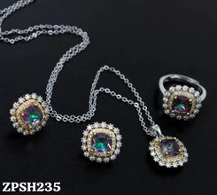 ZPSH235  Cushion Pendant Set